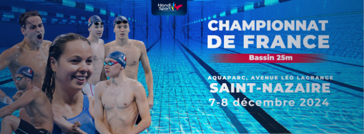 Les 7 et 8 décembre 2024, l’Aquaparc de Saint-Nazaire accueille le championnat de France handisport de natation en petit bassin